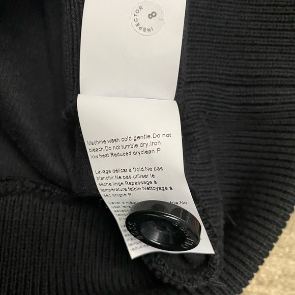 Hugo Boss Orange Cardigan shawl collar double-breasted  black sweater - Picture 7 of 9